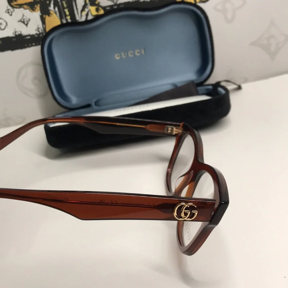 New Authentic Gucci Tortoise Shell Women's Glasses GG0992o 003